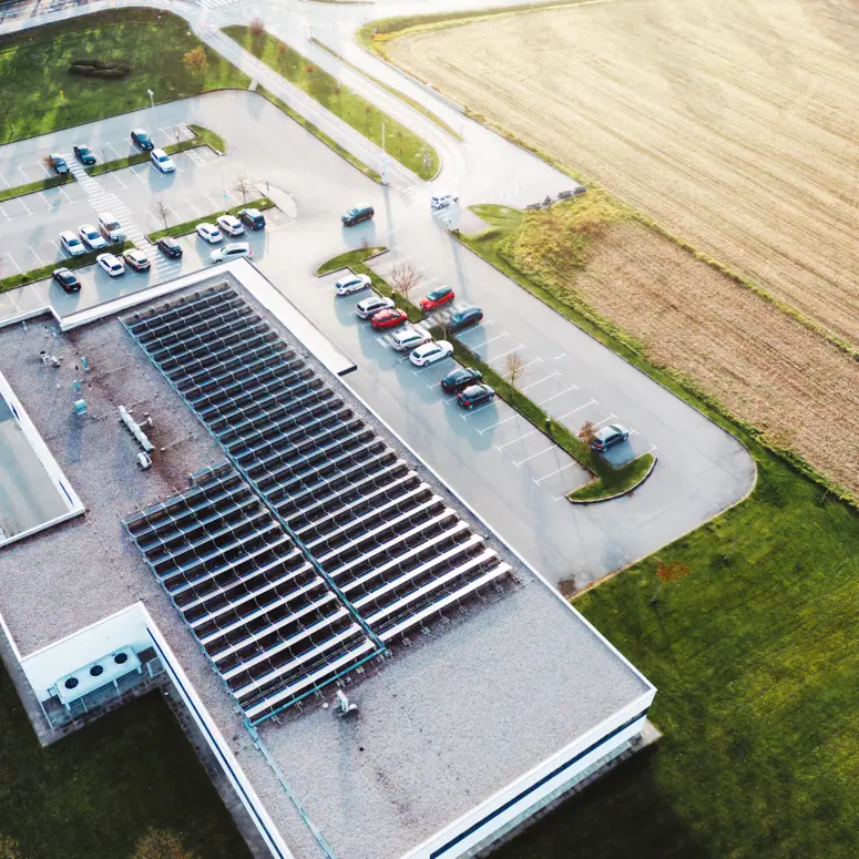 Aerial View Of An Industrial Building With Solar P 2022 12 22 20 23 49 Utc